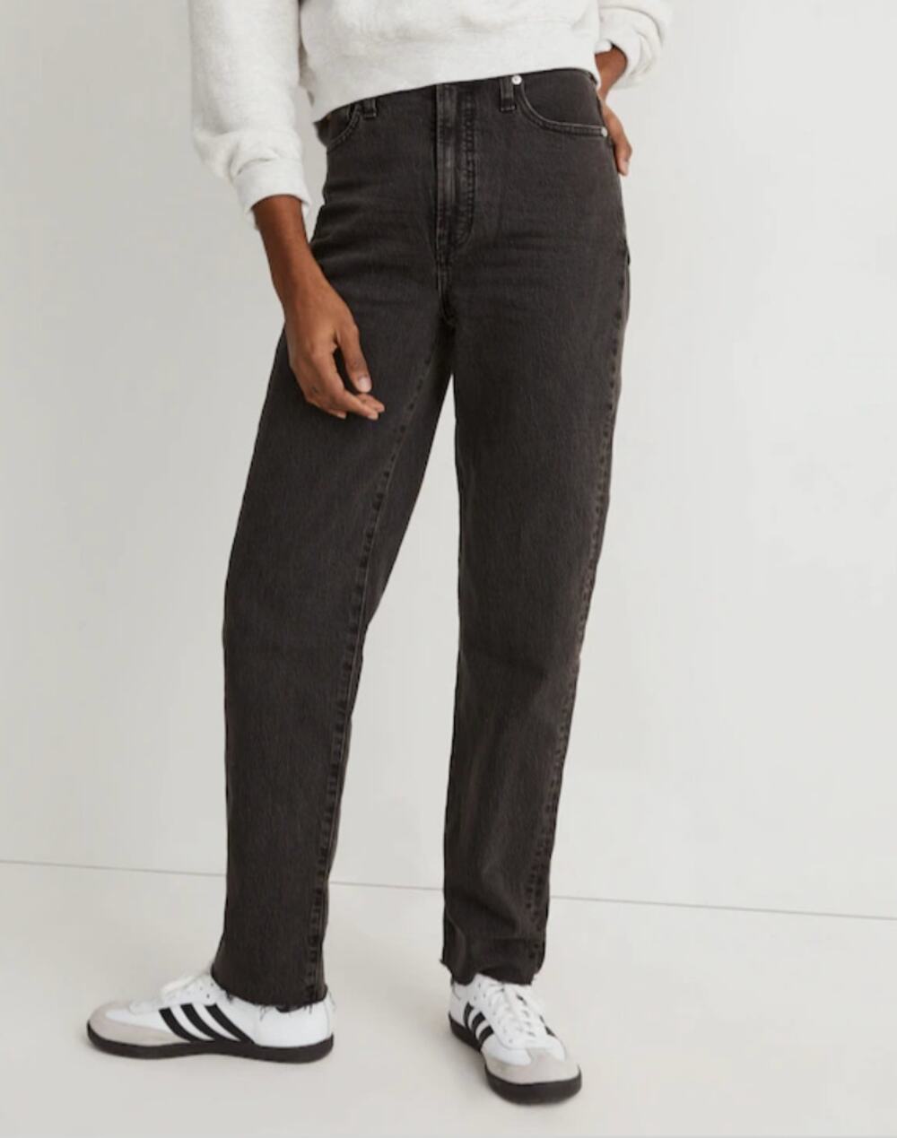 Madewell The Perfect Vintage Straight Leg Jeans Lunar Wash Black 26